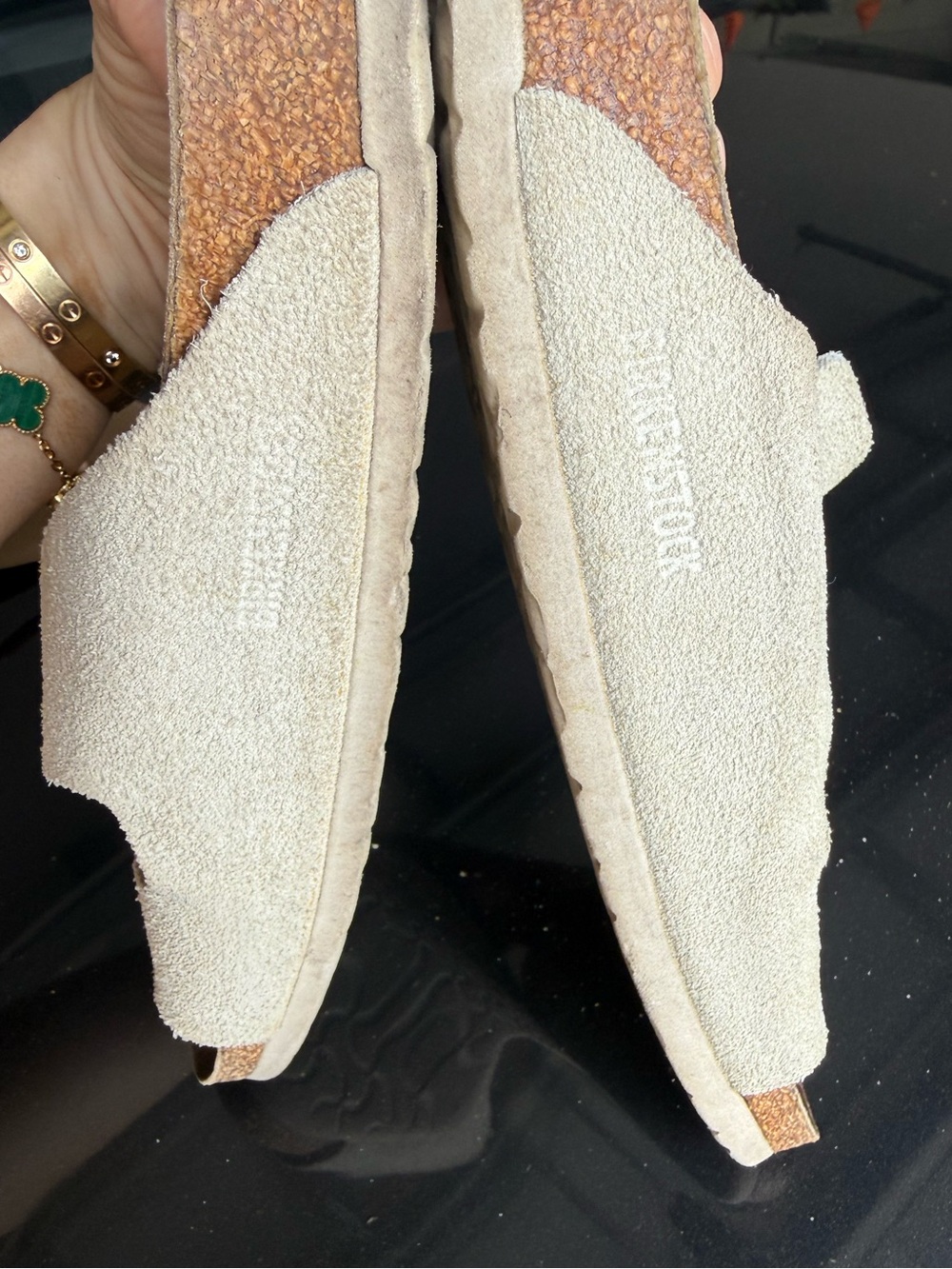 BIRKENSTOCK | Suede Double Buckle Slip-On Sandals - Picture 4 of 9